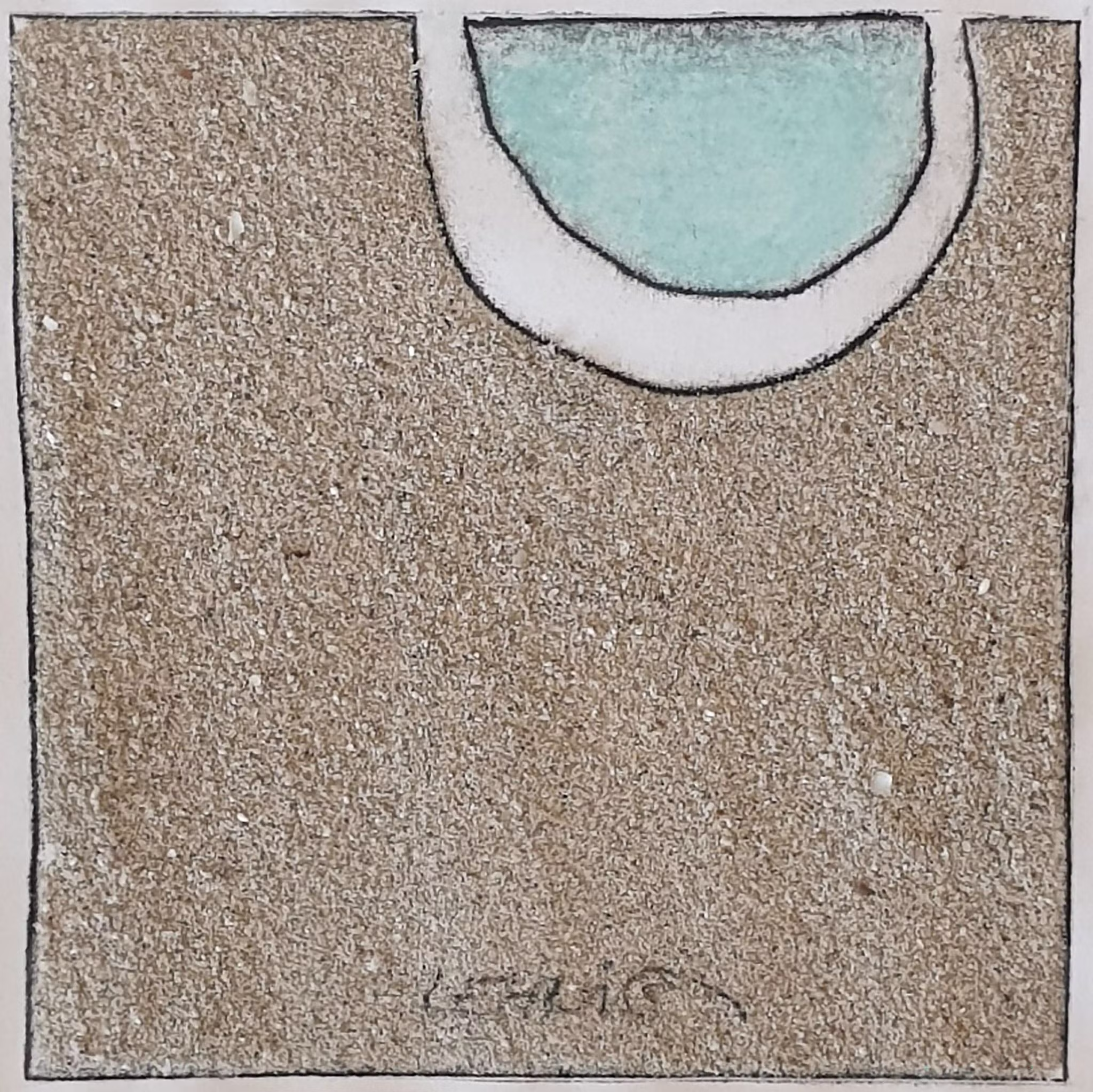 10x10 pearls of mallorca – original artwork 15 by Sandra Lehnis, Swiss contemporary painter