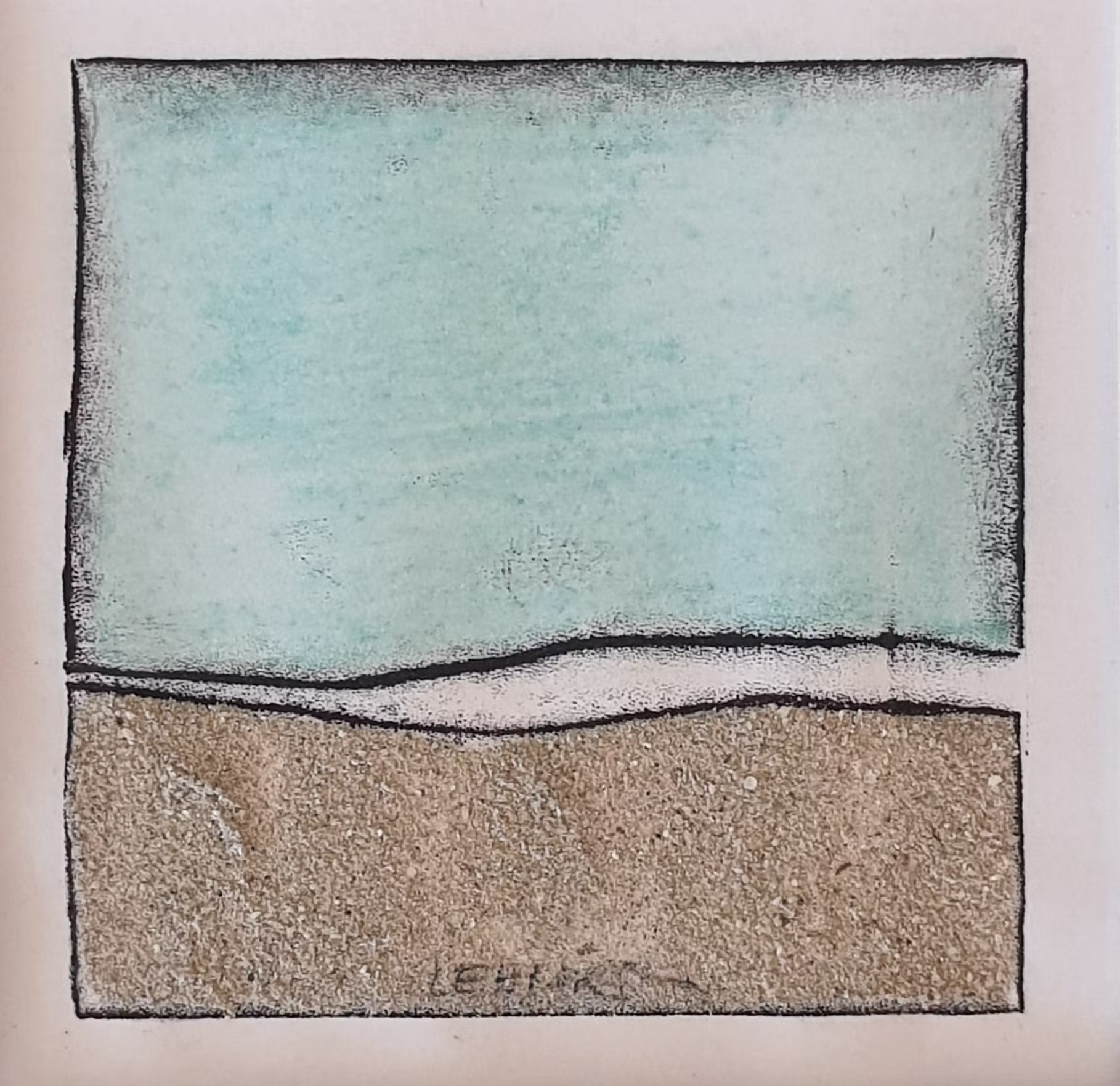10x10 pearls of mallorca – original artwork 30 by Sandra Lehnis, Swiss contemporary painter