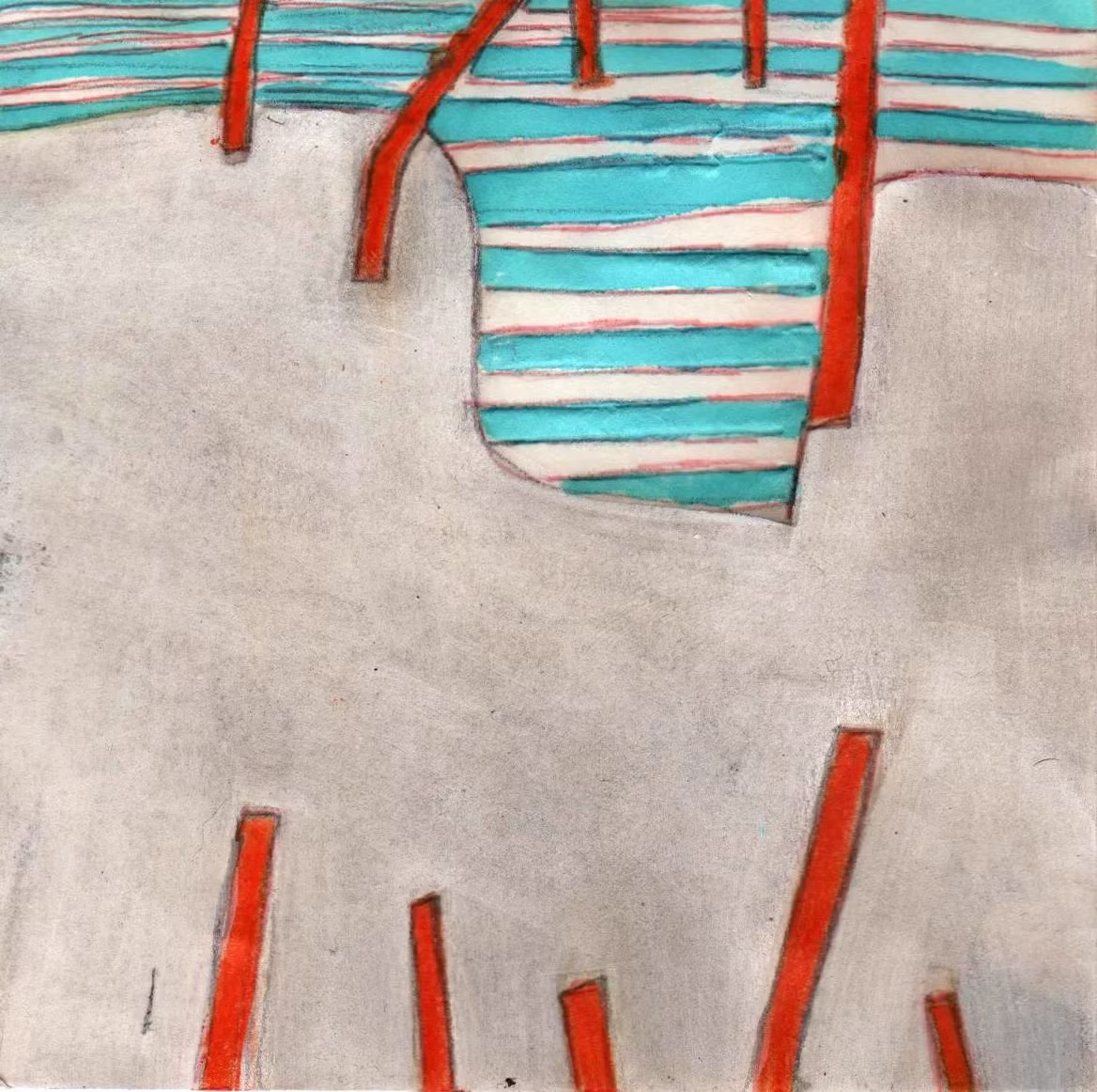10x10 pearls of mallorca – original artwork 4 by Sandra Lehnis, Swiss contemporary painter